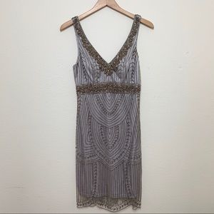 SUE WONG NOCTURNE 8 V-neck dress